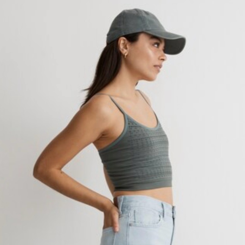 NWT Madewell Seamless Pointelle Crop Cami